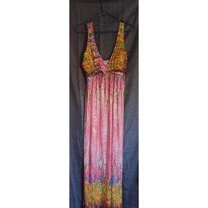 Multicolor Sleeveless Maxi Dress